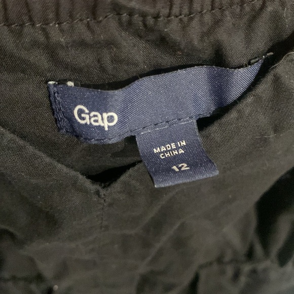 GAP V-Neck Black Flowy Dress W/ Crossover Straps - Picture 3 of 4